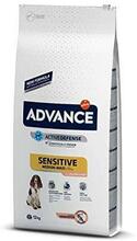 Kuivtoit koertele Advance Medium Sensitive lõhe ja riisiga, 12 kg