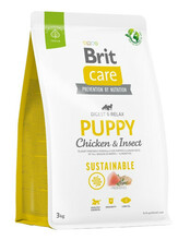 Kuivtoit kutsikatele Brit Care Sustainable Puppy kanaliha ja putukatega, 3 kg