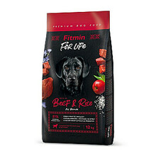 Kuivtoit koertele Fitmin For Life Beef & Rice veiselihaga, riisiga, 12 kg
