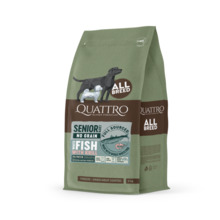 Kuivtoit koertele Quattro All Breed Senior Diet valge kala ja krilliga, 3 kg