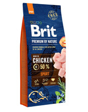 Kuivtoit koertele Brit Premium By Nature Sport kanaga, 15 kg