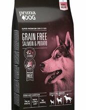 Kuivtoit koertele Primadog teraviljavaba, lõhe-kartul, 10 kg