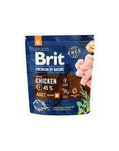 Kuivtoit koertele Brit Premium By Nature Adult Medium kanaga, 1 kg