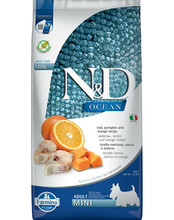 Kuivtoit koertele Farmina N&D Ocean Pumpkin Codfish & Orange Adult Mini, 7 kg