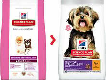 Kuivtoit koertele Hill's Science Plan Sensitive Stomach & Skin Small & Mini Adult kanaga, 1,5 kg