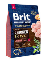 Kuivtoit koertele Brit Premium By Nature Junior Large L Chicken, 3 kg