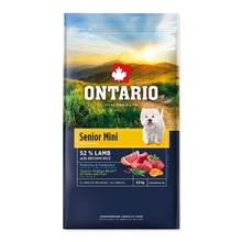 Kuivtoit koertele Ontario Senior Mini lambaliha ja pruuni riisiga, 6,5 kg