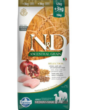 Kuivtoit koertele Farmina N&D Ancestral Grain Chicken, 15 kg