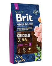 Kuivtoit koertele Brit Premium By Nature Adult S, kanaga, 8 kg