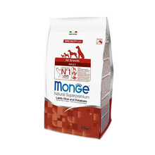 Kuivtoit koertele Monge All Breeds Adult, lambaliha, riis ja kartul, 2,5 kg