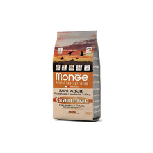 Teraviljavaba kuivtoit väikest tõugu täiskasvanud koertele Monge Grain Free Mini Adult pardiga ja kartuliga, 2,5 kg