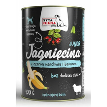 Märgtoit koertele Syta Micha Junior lambalihaga, musta porgandi ja banaaniga, 400 g