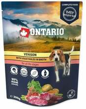 Märgtoit koertele Ontario Dog Venison with Vegetables in Broth, 300 g