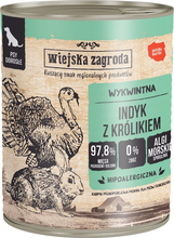 Märgtoit koertele Wiejska Zagroda kalkuniga ja küülikuga, 800 g