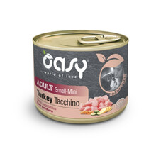 Konserv koertele Oasy Grain Free Adult Small & Mini kalkunilihaga, 200 g