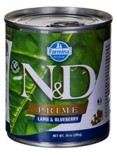 Konserv koertele Farmina N&D Prime lambaliha ja mustikatega, 285 g