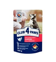 Konserv kutsikatele Club 4 Paws Premium kalkunilihaga kastmes, 100 g