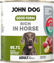 Märgtoit koertele John Dog Good Form Adult hobuselihaga, 800 g