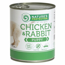 Konserv koertele Nature's Protection kanaliha ja küülikulihaga kutsikatele, 800 g