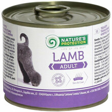 Konserv koertele NATURE'S PROTECTION lambalihaga, 200 g
