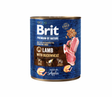Konserv koertele Brit Premium by Nature lambaliha ja tatraga, 400 g