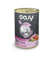 Konserv koertele Oasy Grain Free Adult Medium & Large Pork, 400 g