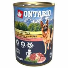 Konserv koertele Ontario Dog Adult Beef Pate ürtidega, 400 g
