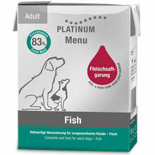Pastet koertele Platinum Menu Adult Fish, 185 g