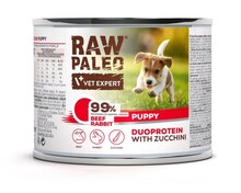Märgtoit kutsikatele Raw Paleo Duoprotein Beef & Rabbit, 200 g