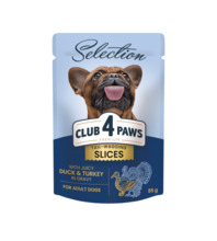 Konserv koertele Club 4 Paws Premium Selection pardiliha ja kalkunilihaga, 85 g