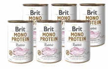 Konserv koertele Brit Mono Protein Rabbit, 6 x 400 g
