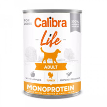 Konserv koertele Calibra Dog Life Adult kalkuni ja õunaga, 400 g
