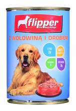 Märgtoit koertele Dolina Noteci Flipper veise- ja linnulihaga, 400 g