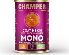 Märgtoit koertele Champer Coat & Skin Monoprotein Lamb, 400 g