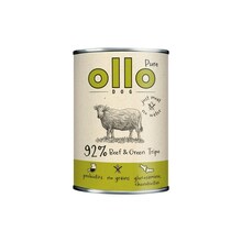 Märgtoit koertele OLLO Pure veiseliha ja roheline ramm, 400 g