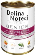 Konserv koertele Dolina Noteci Premium Senior vasikaliha, porgandi ja tüümianiga, 400 g