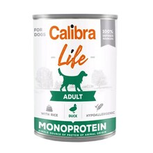 Märgtoit koertele Calibra Life Adult pardiga ja riisiga, 400 g