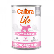 Konserv koertele Calibra Dog Life Puppy & Junior kanaga, 400 g