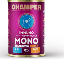 Märgtoit koertele Champer Immuno Monoprotein Turkey, 400 g