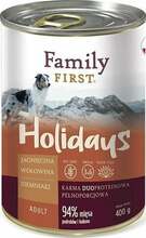 Märgtoit koertele Family First Holidays lambaliha, veiseliha ja kartuliga, 400 g