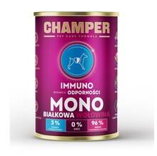 Märgtoit koertele Champer Immuno Monoprotein Beef, 400 g