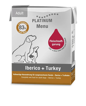 Konservtoit koertele Platinum Menu ibeeria sea- ja kalkunilihaga, 375 g