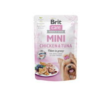 Konserv koertele Brit Care Mini Chicken & Tuna fillets in gravy, 85 g