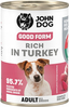 Konserv koertele John Dog Good Form kalkuniga, 400 g