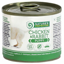 Konserv koertele Nature's Protection kanaliha ja küülikulihaga kutsikatele, 200 g