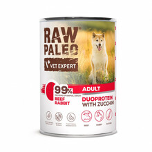 Märgtoit koertele Vetexpert Raw Paleo Duoprotein Beef & Rabbit Adult, 400 g
