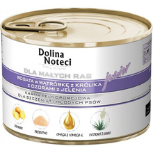 Konserv koerakutsikatele Dolina Noteci PREMIUM küülikumaksa ja hirve keelega, 185 g