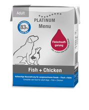 Konserv koertele Platinum Menu kalaga ja kanaga, 375 g
