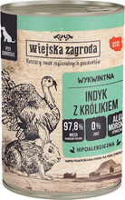 Märgtoit koertele Wiejska Zagroda kalkuni ja küülikuga, 400 g