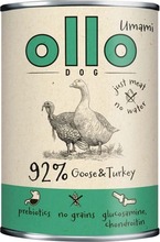 Märgtoit koertele Ollo Umami hane- ja kalkunilihaga, 850 g